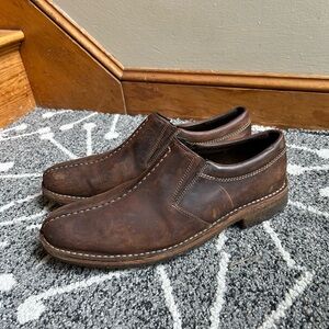 COLE HAAN Men's Brown Leather Slip-On Shoes